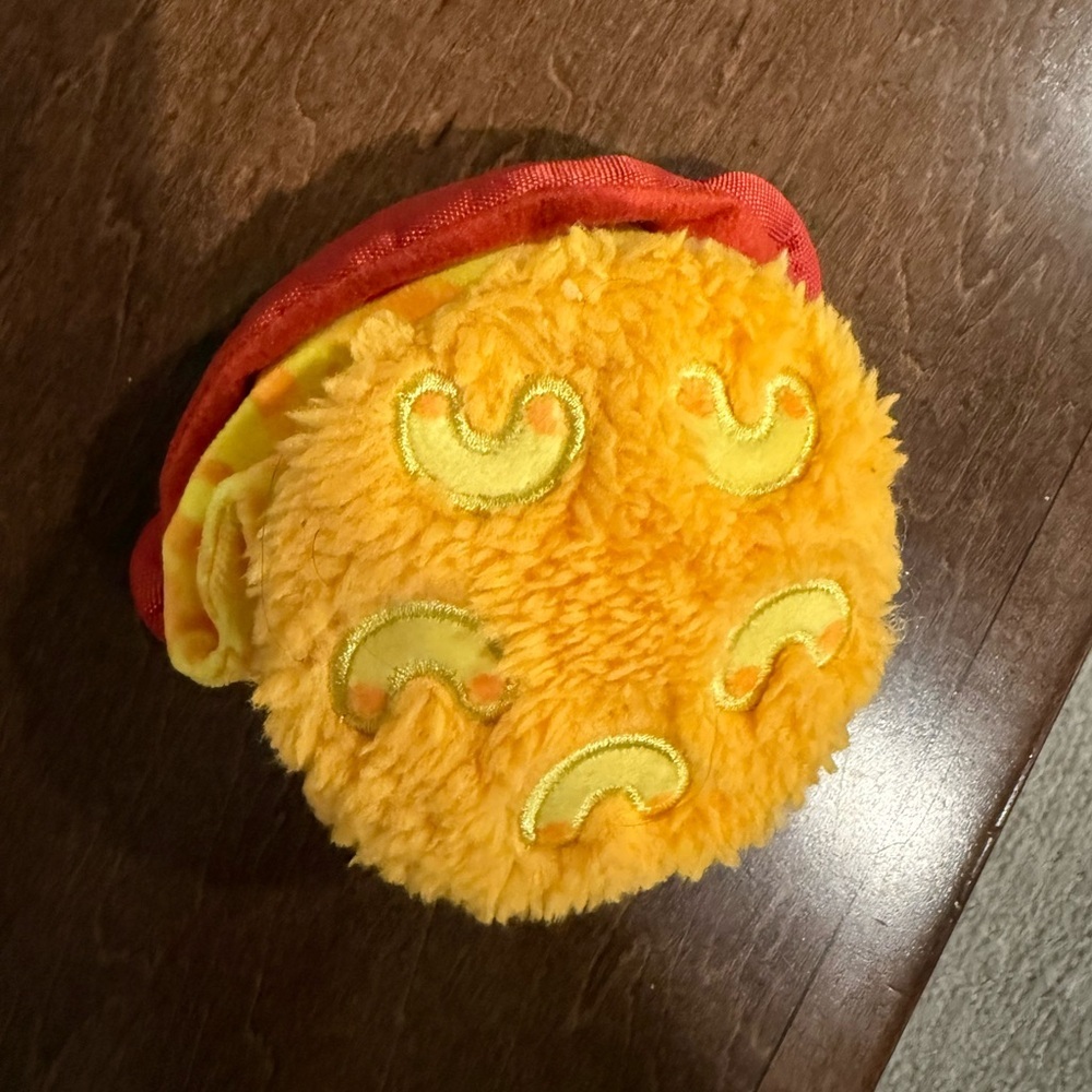 Barkbox Dog Toy Recipe Mac N' Jeez Cheese Plush Squeaker Crinkle XS-S Under 20lb